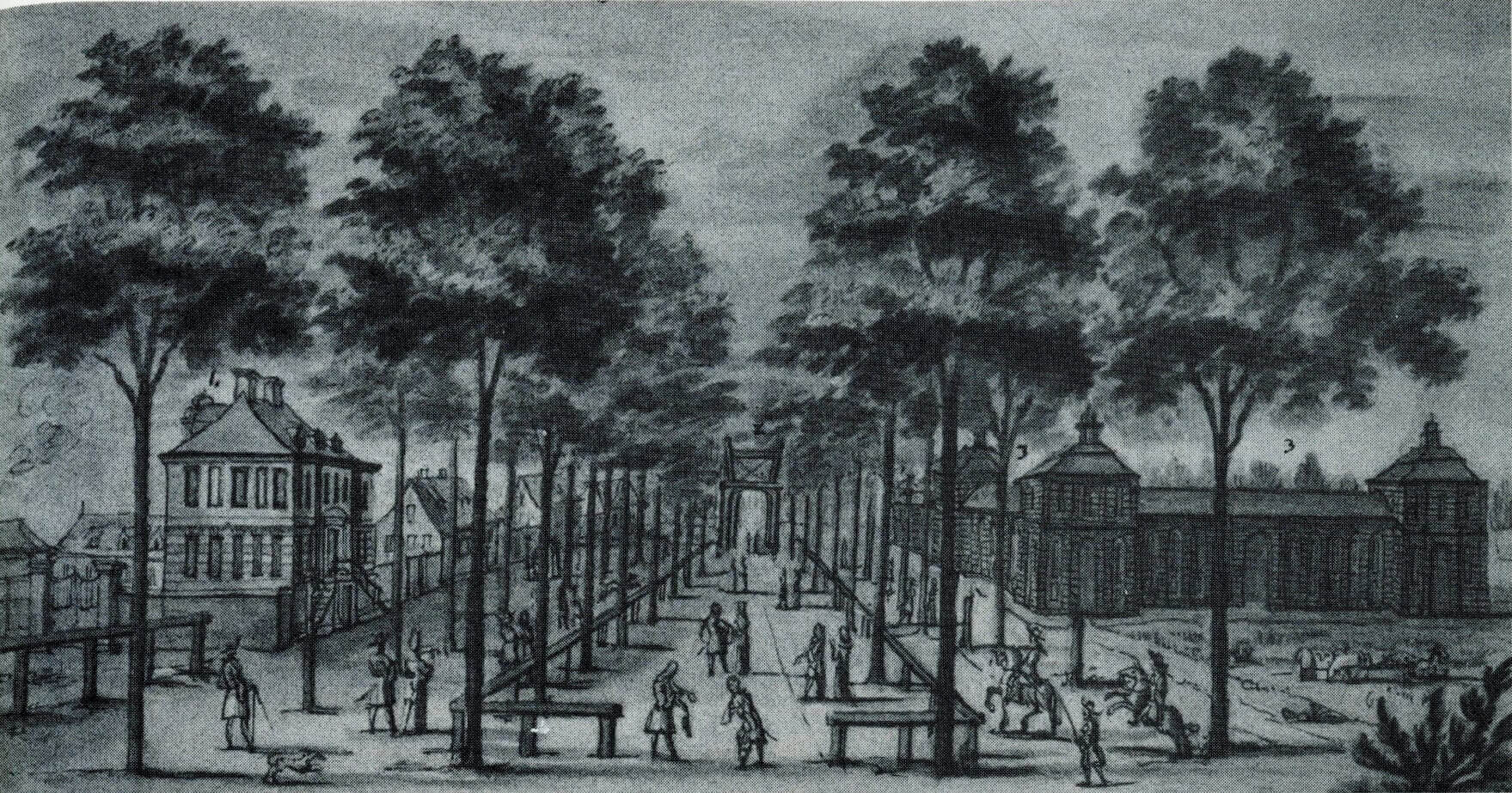 Unter den Linden at Berlin in a View © Johann Stridbeck en Henry W. Lawrence, City Trees. A Historical Geography from the Renaissance through the Nineteenth Century (2008), 33