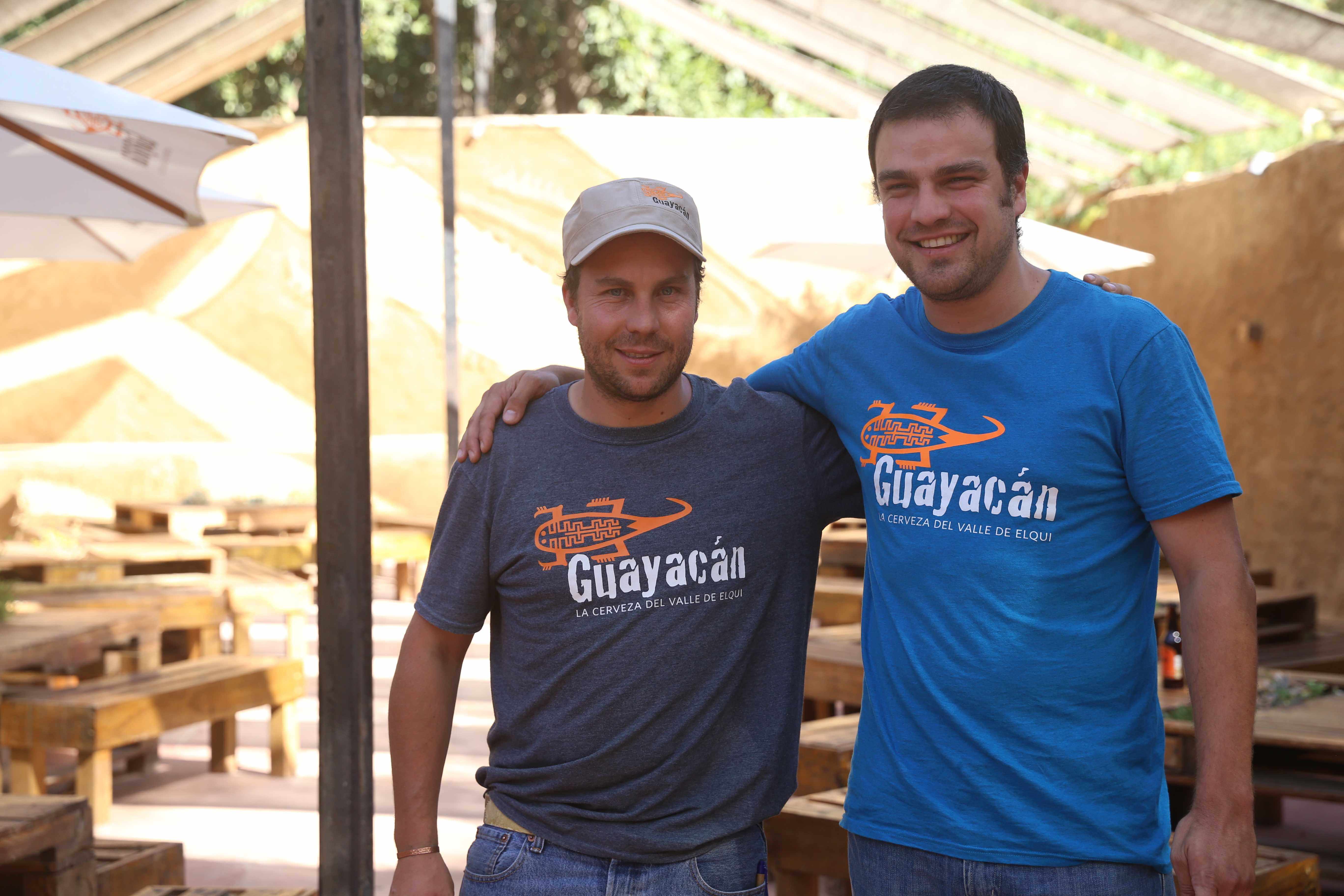Los socios de Cerveza Guayacán: Andrés Toro y Cristóbal Holmgren.