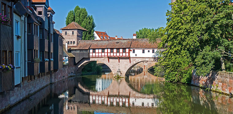 El llamado puente del Ahorcado en Nuremberg.