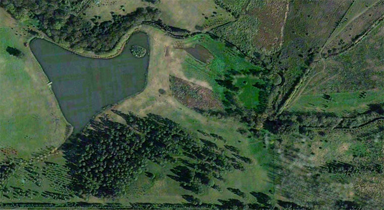Vista aérea del terreno en 2004.
