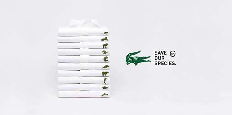 Campaña de Lacoste en colaboración con la Unión Internacional por la Conservación de la Naturaleza (IUCN).