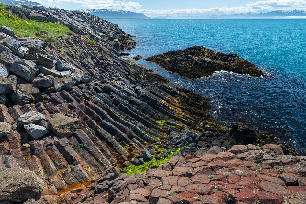Basaltos columnares en Hofsos, Islandia ©Sebastian Wilson
