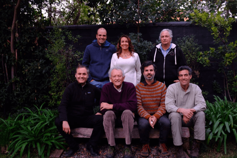 29 de junio de 2018 Cristóbal Correa, Pía Vergara y Guy Wenborne. Abajo: Pablo Valenzuela, Norberto Seebach, Martín del Río y Augusto Domínguez