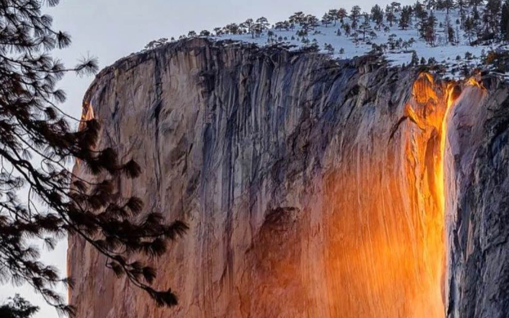 La cascada de fuego, el increíble espectáculo del Parque Yosemite