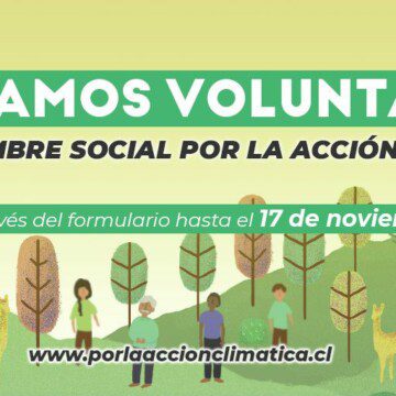 Súmate al equipo de voluntarios de la Cumbre Social por la Acción Climática