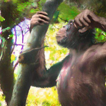 Encuentran fósiles de un primate con piernas de humano y brazos de simio