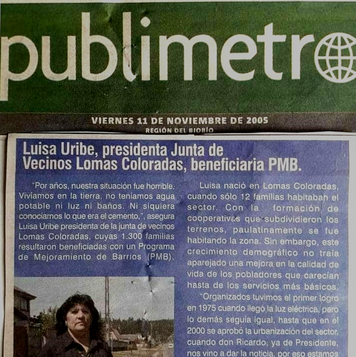 Luisa Uribe preside el Comité de Allegados de Lomas Coloradas, fundado en 2003, porque aún existen familias que viven hacinadas