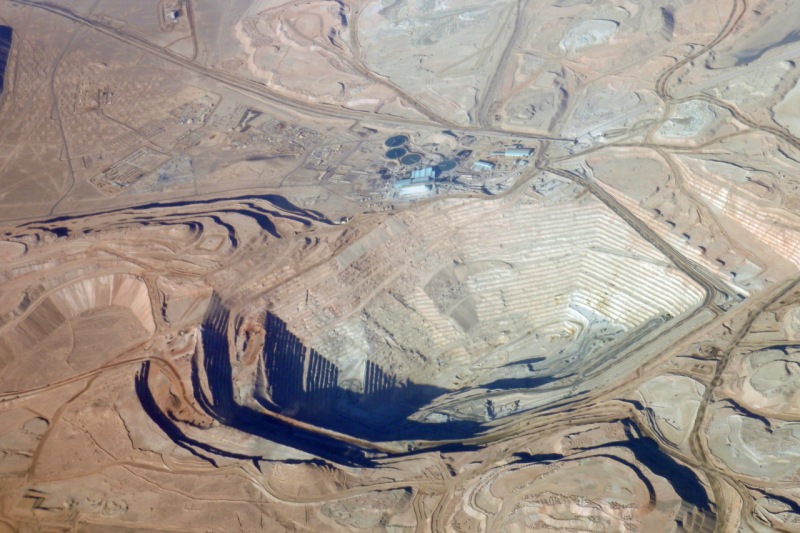Vista aérea de mina en el desierto de Atacama / Imagen: Flickr.