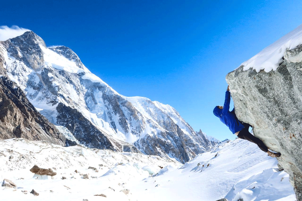 Juan Pablos en las primeras semanas en el K2 ©Cortesía Federico Scheuch
