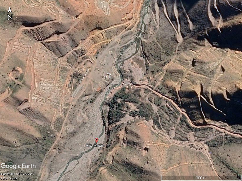Zona donde Minera Vizcachitas realizaría los sondajes / Google Earth