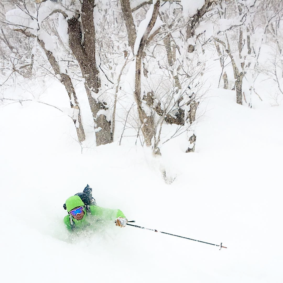 Alex Perry Backcountry skiing in Hokkaido, Japan