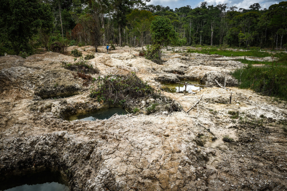 La minería ilegal en Crucitas ha provocado enormes daños a ecosistemas. Crédito: © Miriet Ábrego