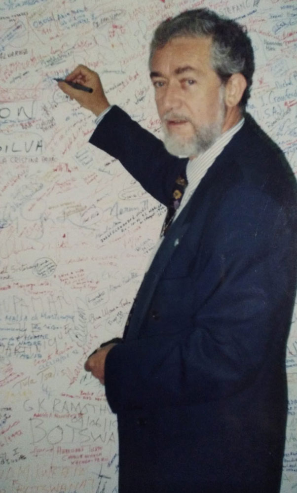 Bernardo Zentilli dedicatorias en la Convención de Rio 1992 – Cortesía de Barbara Zentilli