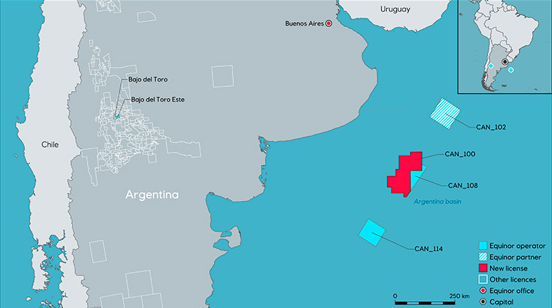 El denominado Bloque CAN 100 sobre las costas de Mar del Plata, en Argentina. Crédito: argenports.com.ar