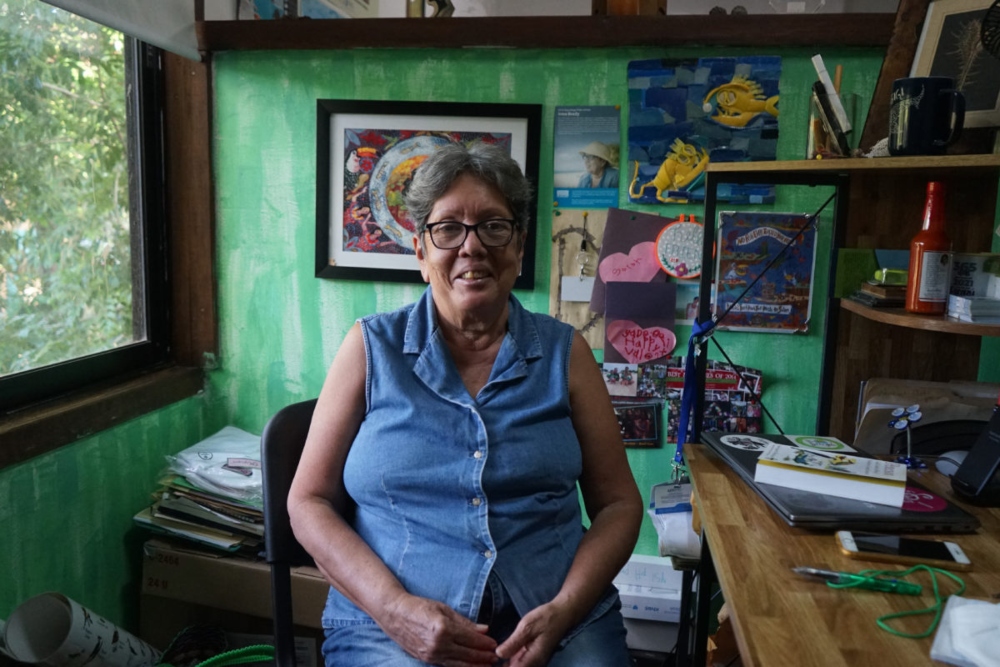 Irma Brady, la cofundadora de la Bay Islands Conservation Association (BICA), la organización ambientalista más antigua de la isla de Roatán. Foto: Sandra Weiss.