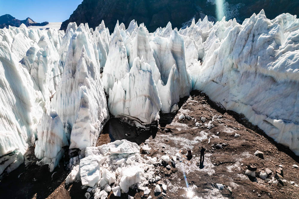 12 Penitentes en el glaciar Juncal Sur ©David Cossio