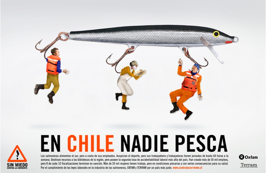 “En Chile nadie pesca”, campaña de Fundación Terram. ©Fundación Terram