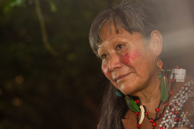 Teresita Antazú, lideresa yanesha del Perú, durante la Cumbre de Mujeres Originarias de la Cuenca Amazónica. Foto: COICA