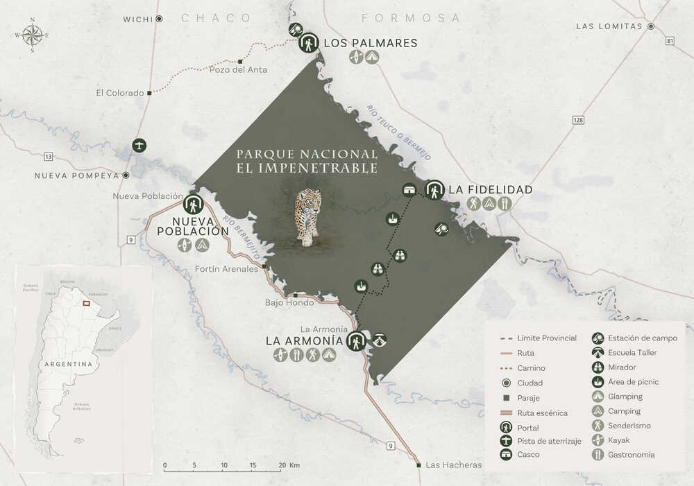 Mapa Parque Nacional El Impenetrable