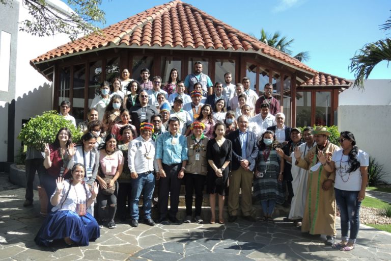 Reunión de la Coordinadora de la Organizaciones Indígenas de la Cuenca Amazónica (COICA) con el Fondo para el Desarrollo de los Pueblos Indígenas de América Latina y el Caribe (FILAC). Foto: COICA