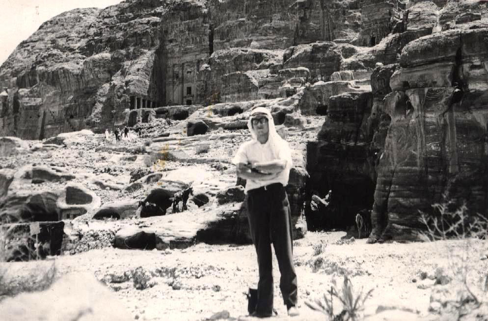 Ganderats en Petra, Jordania, en 1967.