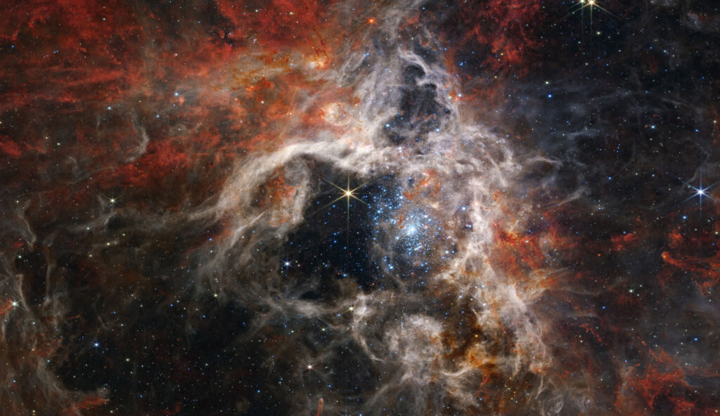 Tarántula cósmica. Créditos: JWST/NASA