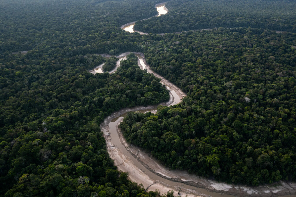 Vista aérea del río Yaguas. Créditos: Diego Pérez / SPDA / Conservación Internacional Perú