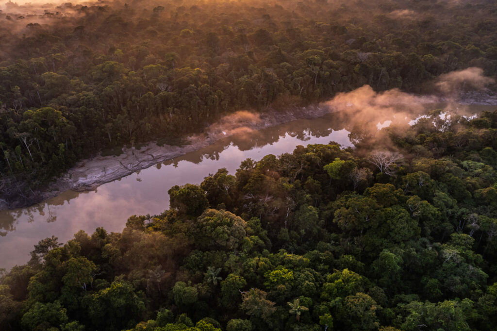 El río Yaguas desde las alturas. Créditos: Diego Pérez / SPDA / Conservación Internacional Perú