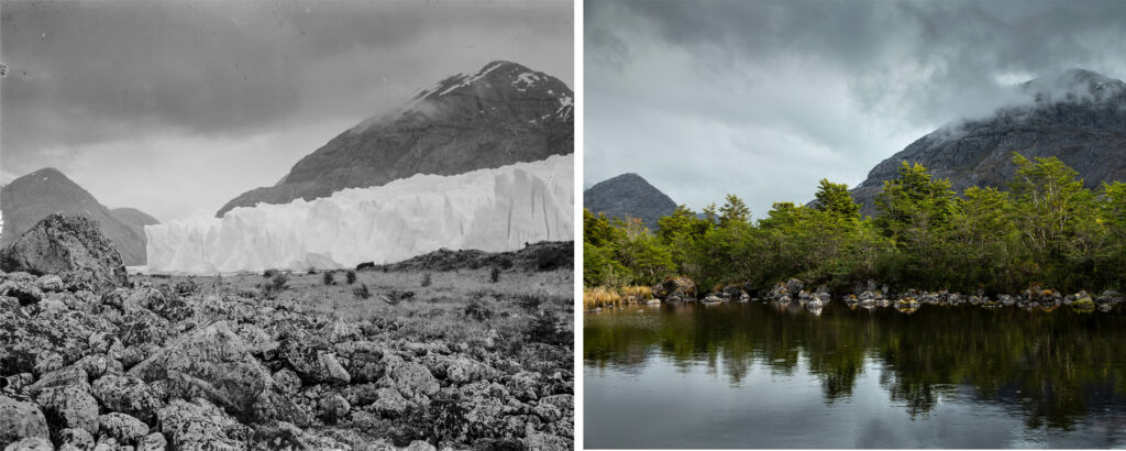 Fotografías de la Exposición “Postales de Hielo: Explorando los glaciares de Tierra del Fuego” se exhibe en la Universidad de los Andes. 