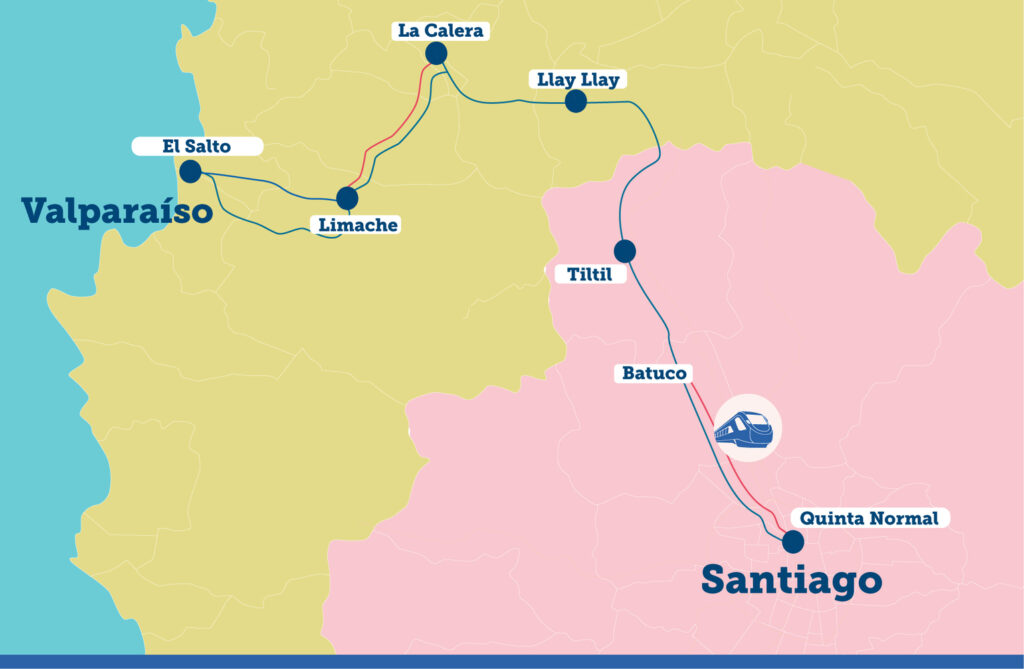 Gobierno de Chile anuncia desarrollo del proyecto-
 tren Santiago -Valparaíso. Vía: Trenes para Chile