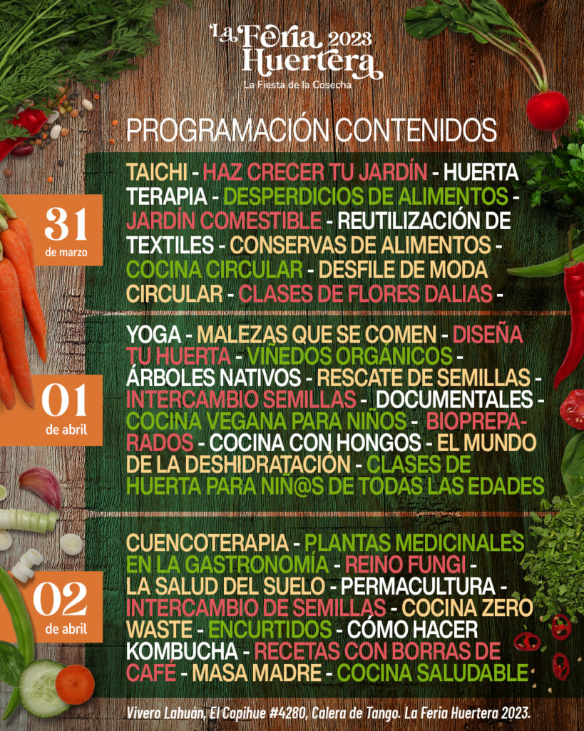 Programación de contenidos de la Feria Huertera.