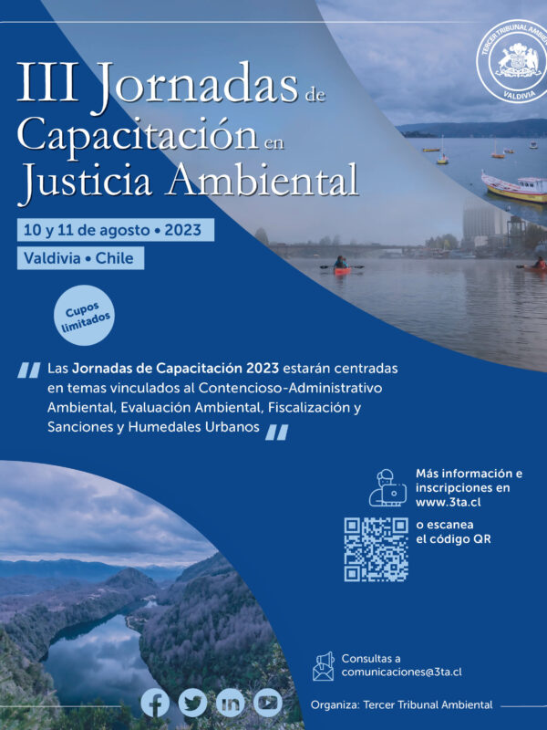 Convocan a III Jornada de Capacitación en Justicia Ambiental gratis en Valdivia