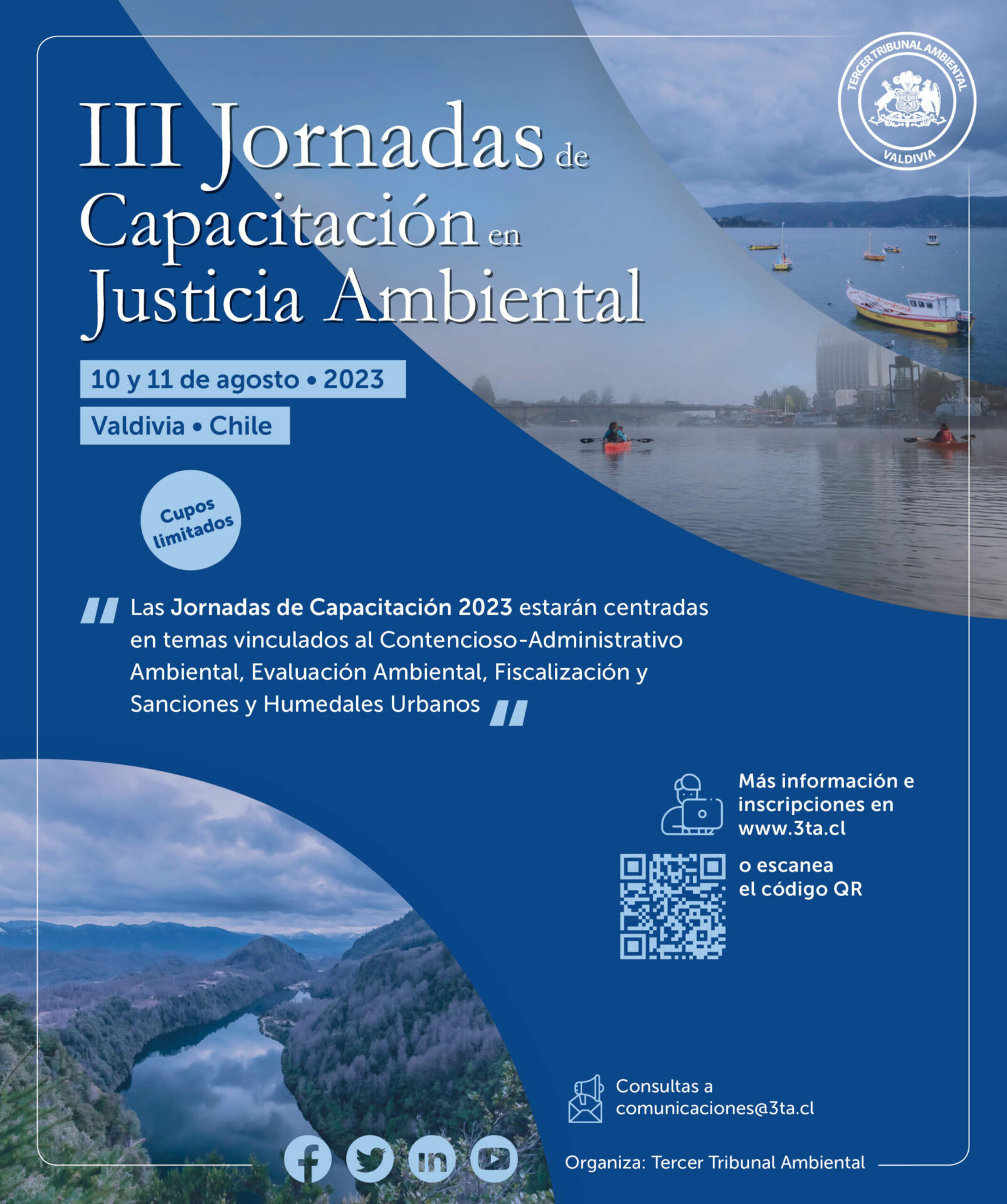 Convocan a III Jornada de Capacitación en Justicia Ambiental gratis en Valdivia