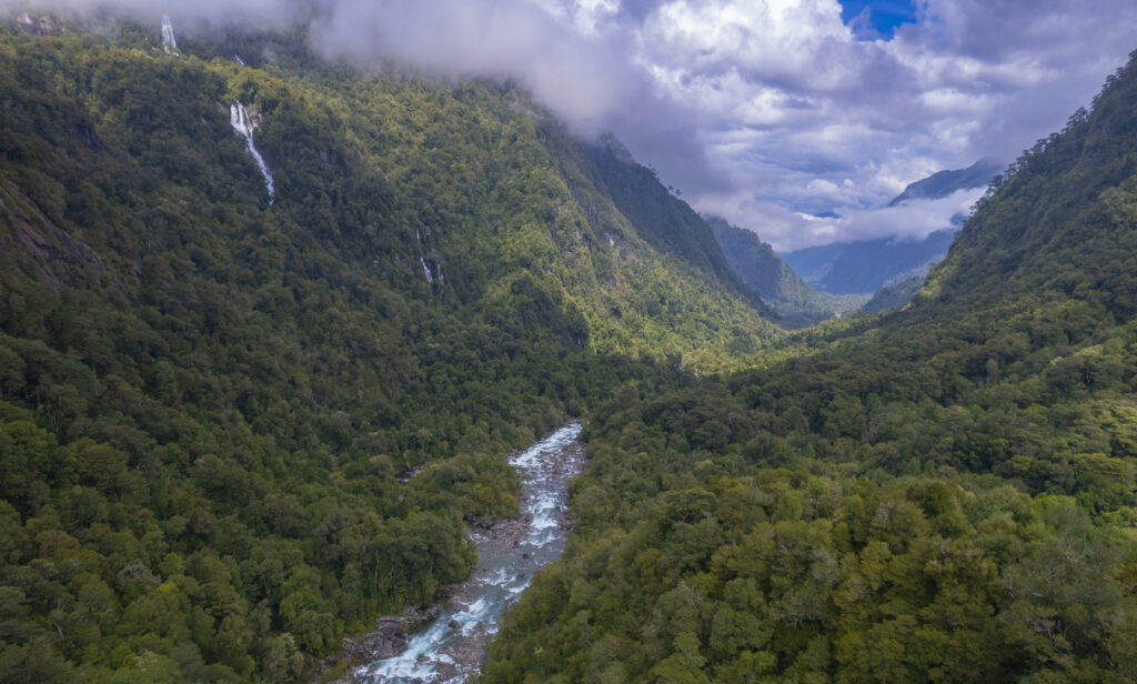 Vista aérea Valle Cochamó. Foto: Matthew Scott.