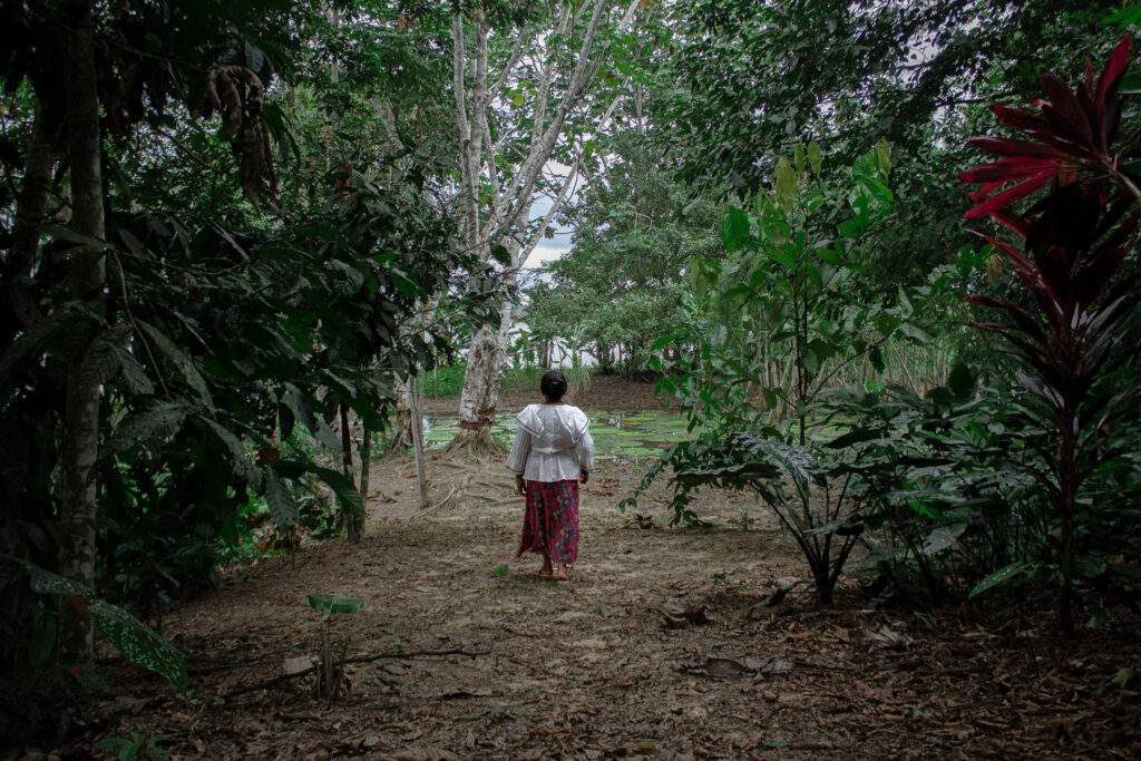 Además de liderar su comunidad y la protección de 100 hectáreas de bosque, Ema Tapullima es la primera mujer en ocupar el cargo de teniente gobernadora en la región de Loreto (Imagen: Sally Jabiel)