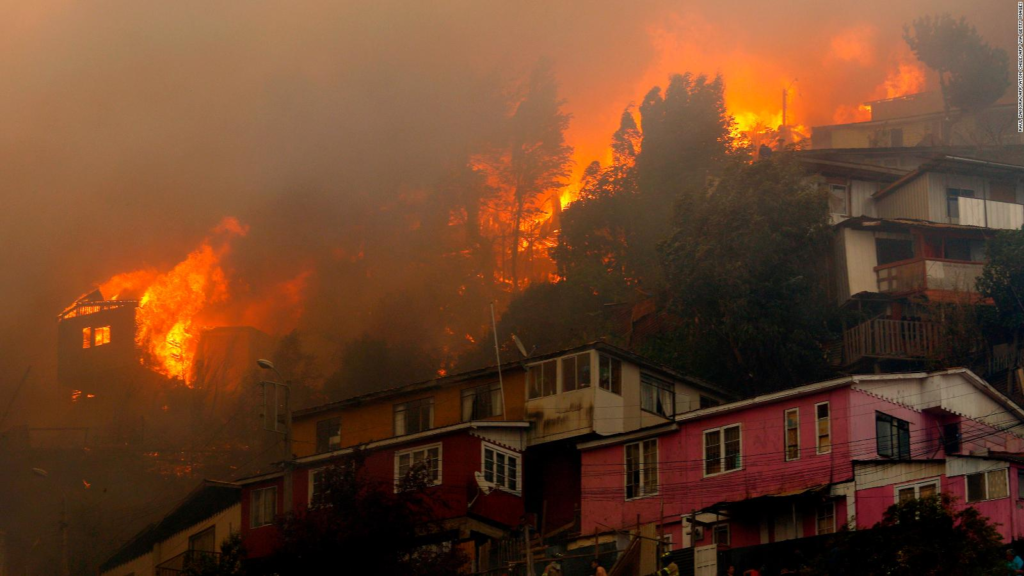 Incendio de Valparaíso. Créditos: CNN.