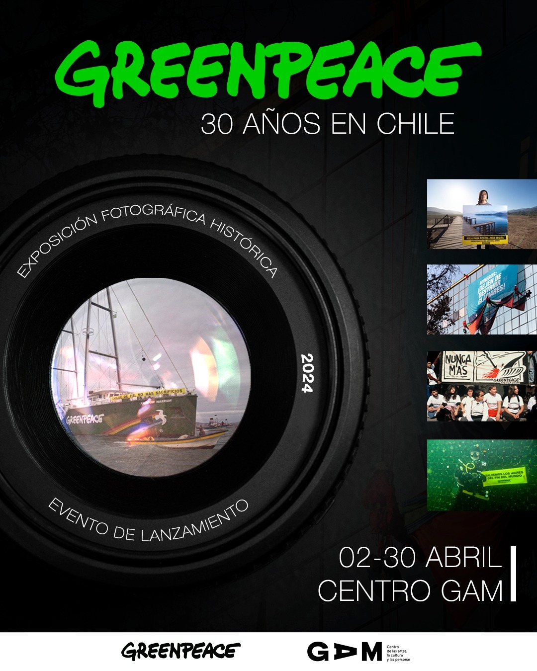 Exposición fotográfica «Greenpeace: 30 años en Chile»