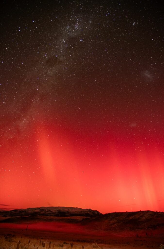 Aurora Austral captada en Torres del Paine. Créditos: Juan Croxatto.