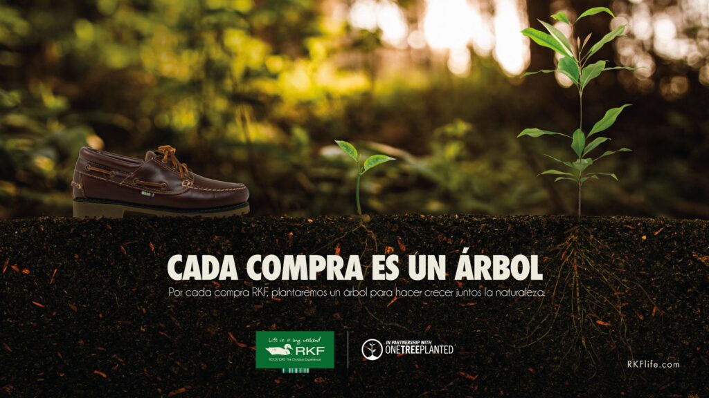 Afiche campaña "Cada compra es un árbol" de Rockford y la ONG One Tree Planted. Créditos: Rockford