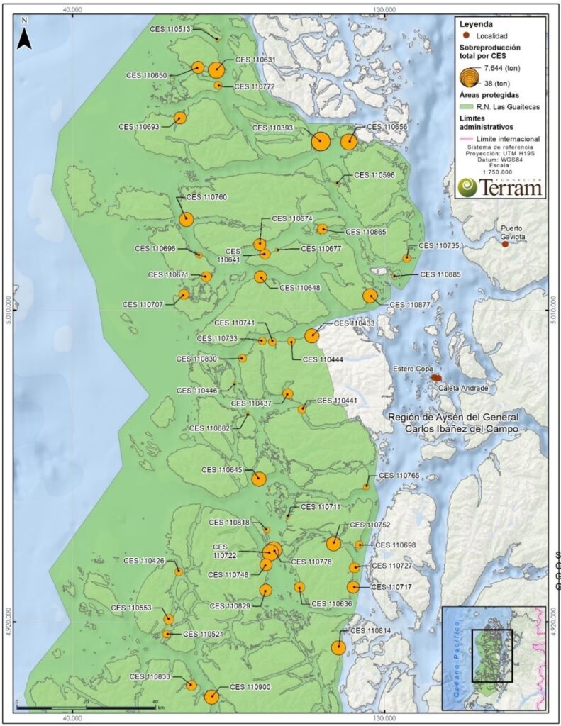 Fuente: Elaboración propia en base a información del Sernapesca obtenida por Ley de Transparencia, información de la SMA y el SEA disponible en su sitio web e información cartográfica del Programa Austral Patagonia de la Universidad Austral de Chile.