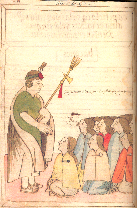 El Inka frente a un grupo de hombres y otro de mujeres (Martin de Murúa, Codice Galvin, 2004 [1590], 114v, 116v)