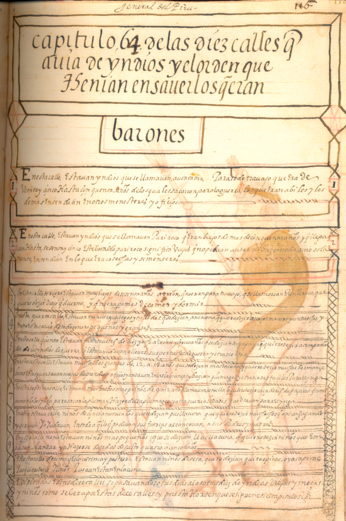 Página no. 116r del códice Galvin de la crónica de Martin de Murúa 2004 [1590]