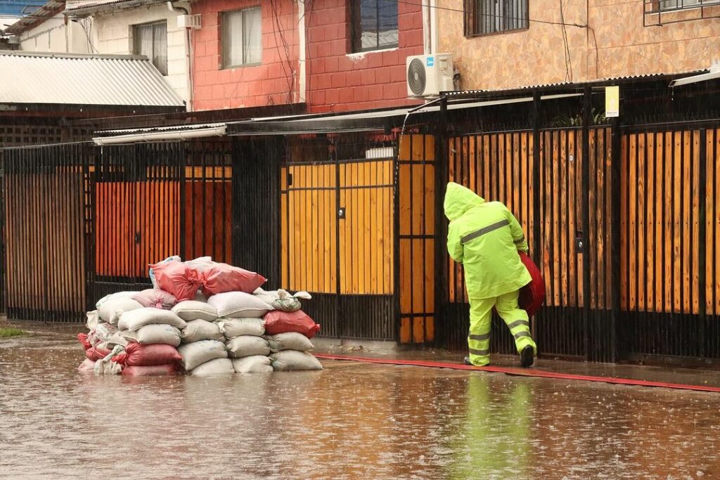 Inundaciones en Quilicura. Créditos: Gestión Ambiental y Municipalidad de Quilicura.