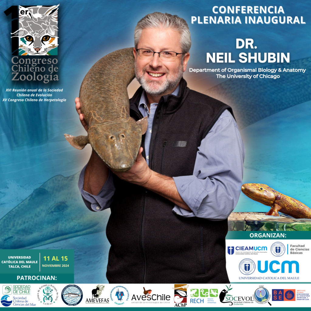 Neil Shubin, paleontólogo norteamericano participara en el Primer Congreso Chileno de Zoología. Créditos: Primer Congreso Chileno de Zoología.