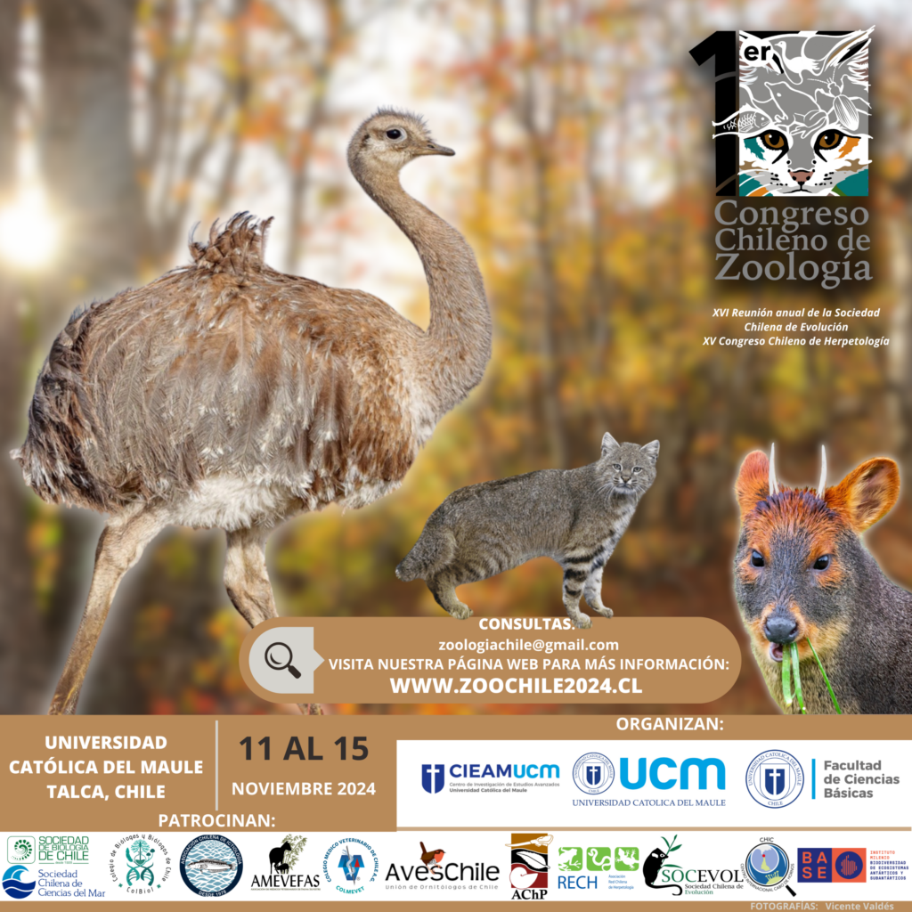 Afiche del Primer Congreso Chileno de Zoología. Créditos: Primer Congreso Chileno de Zoología.