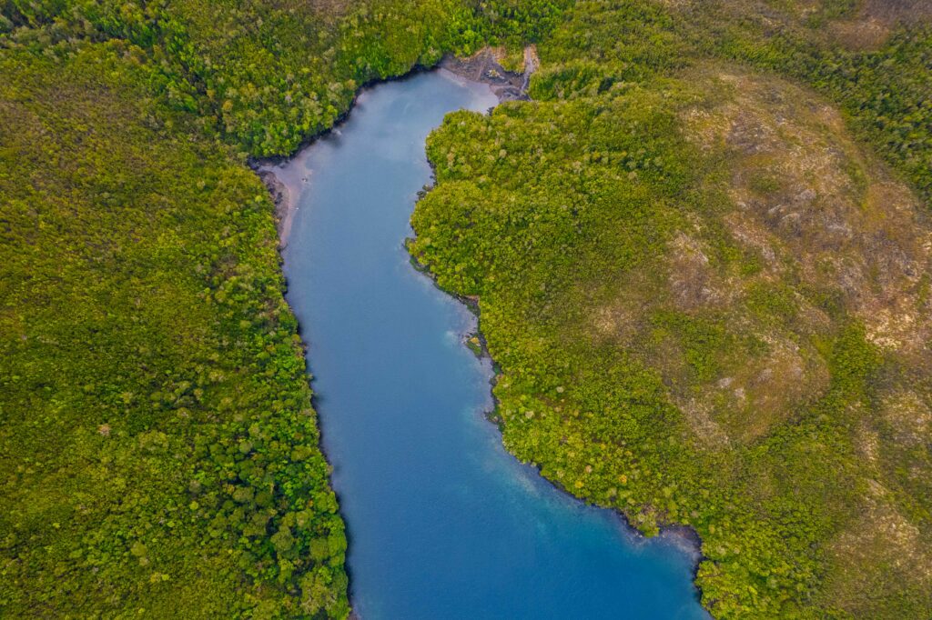 Vista aérea del Archipiélago de las Guaitecas