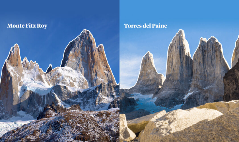 ¿Los confundes? Torres del Paine y Monte Fitz Roy, dos macizos similares, pero con diferencias