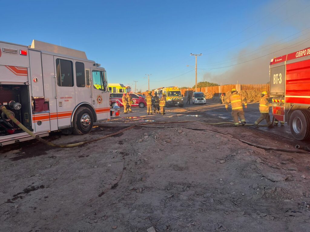 Incendio en Calama. Créditos: Municipalidad de Calama.