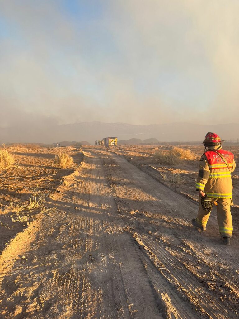 Incendio en Calama. Créditos: Municipalidad de Calama.