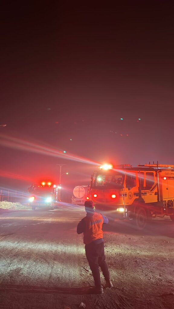 Incendio en Calama. Créditos: Municipalidad de Calama.